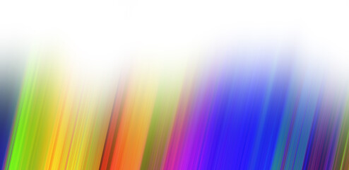 Rainbow vibrant color lines stripes colorful background with white light in the top.Place for text. Motion blur. Great for wallpapers, banner, digital background. Wide header web website use