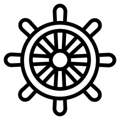 ship steering wheel line
