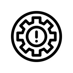 gear line icon