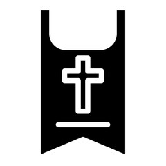 Obraz premium medieval flag glyph