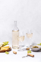 White wine tasting concept