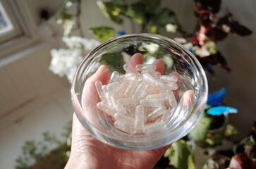 empty pills on a plate