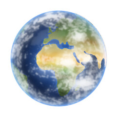 Earth, world planet illustration over transparent background. PNG