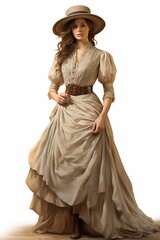 Fototapeta premium Beautiful western woman photo stock