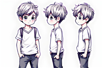 a cute boy. Generative AI