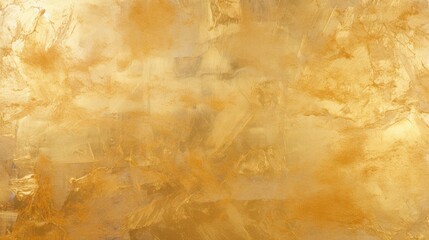 Gold paint on wall texture abstract background