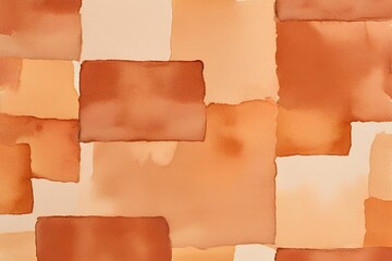 Fototapeta premium Beige color palette, layered ripped paper background, brown color wallpaper, Watercolor background, ripped paper background