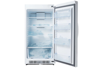 Nice Working Real Photo of Freezer Isolated on Transparent Background PNG.