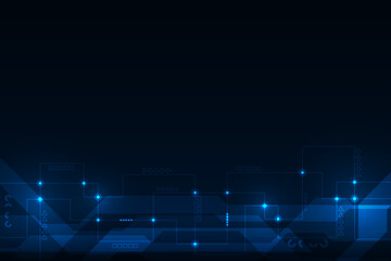 Vector abstract futuristic technology line circuit Hi-tech technology concept background.