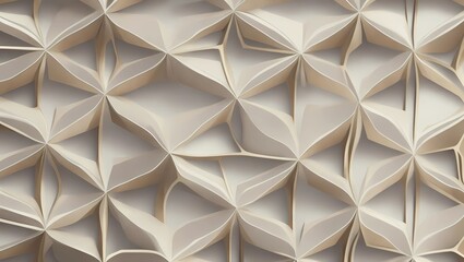 Beautiful fancy intricate futuristic Geometric background for your presentation. Textured 3D beige wall background for presentation