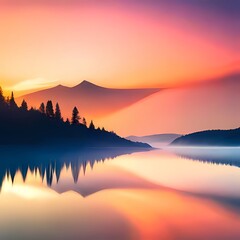 Sunrise over the mountains | Sunset over the river | Tranquil Sunset: Majestic Mountains Silhouetted Against Reflective Lake|
Nature's Palette: Vibrant Sunset Casting Glow Over Serene Mountain Lake