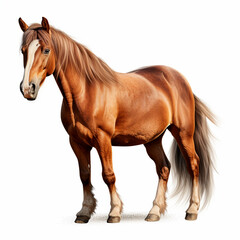 A horse on an isolated background. AI generated
