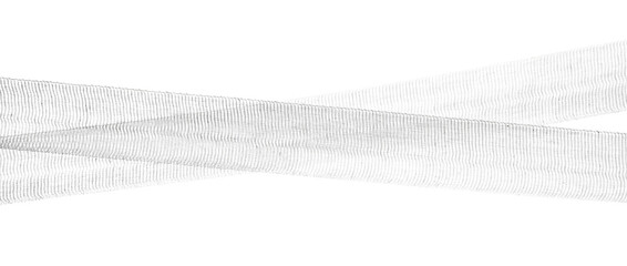 New medical bandage crossed line isolated on white, clipping path - obrazy, fototapety, plakaty