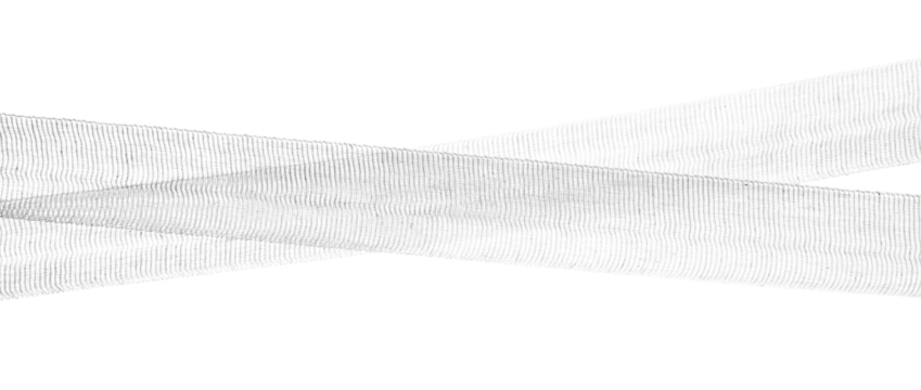 New medical bandage crossed line isolated on white, clipping path