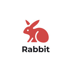  Simple red rabbit logo suitable for petcare business