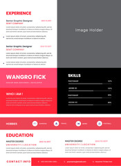 Modern cv resume design template