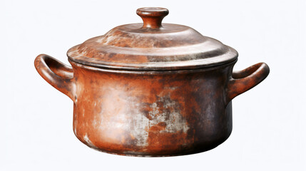 Vintage cooking utensil an antique ceramic pot photo