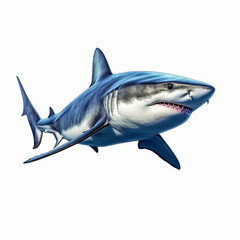 A shark on isolated background. Generated AI