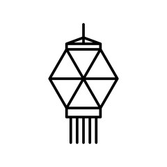 lantern line icon