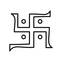 swastika line icon