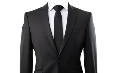 Charming Look of Modern Fit Suit Isolated on Transparent Background PNG.