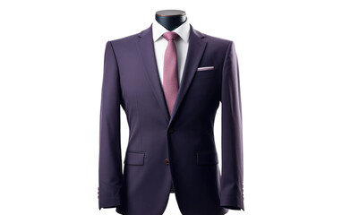 Beautiful Blue Notch Lapel Blazer Isolated on Transparent Background PNG.