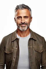 Obraz premium Casual middle-aged man portrait isolated on white