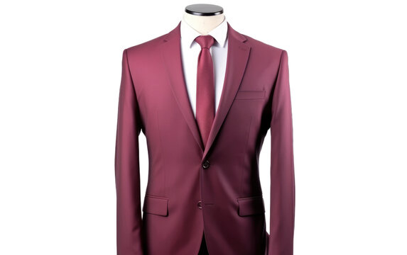 Fabolous Red Blend Suit Isolated on Transparent Background PNG.