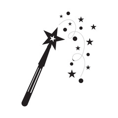 magic wand icon logo vector illustration design template