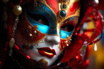 Exotic Festive Mask in Focus