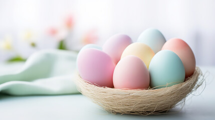 pastel colored easter eggs
