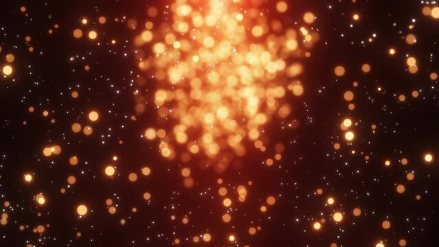 Seamless looping animation. Christmas illumination. Silhouette of christmas tree in lights, christmas snow.