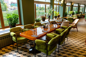 Italian restaurant interior in modern style