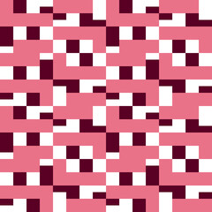 Seamless pattern with geometric motifs in 3 colors