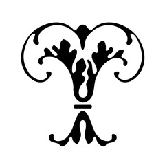 Decorative divider element. Border florish 