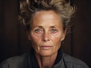 Fototapeta premium Emotional Candid: Grandmother Balancing Work and Family as a Consultant