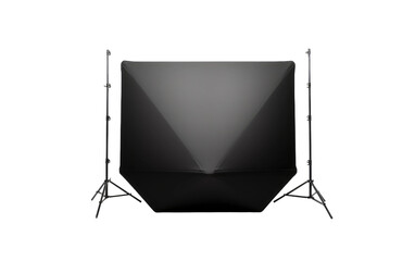 Black Color Soft box Isolated On Transparent Background PNG.