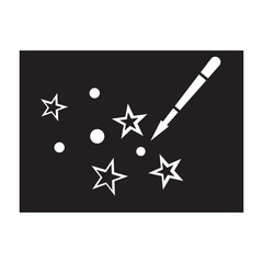 magic wand icon logo vector illustration design template