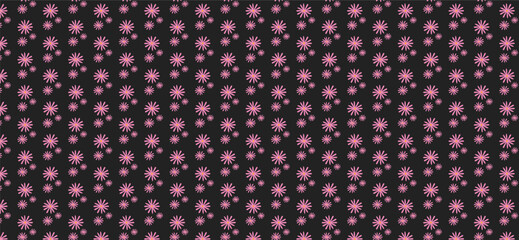 Flower gorizontal poster. Abstract background with hand drawn floral shapes elements and doodle objects. Contemporary modern trendy vector illustrations. Modern abstract backgroun with cutout flowers.