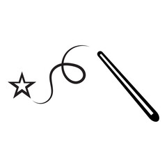 magic wand icon logo vector illustration design template