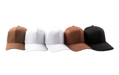 Collection Of Trucker Hats Isolated On Transparent Background PNG.