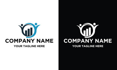 Economy finance chart bar business productivity logo icon