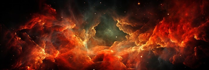 Vibrant space galaxy illuminating night sky, showcasing the magnificent wonders of the cosmos.