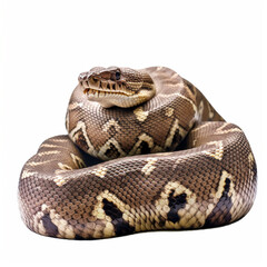 Obraz premium A close up of a snake on isolated background. Generated AI