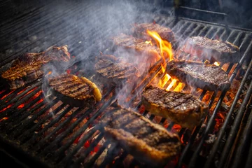 Foto op Canvas Grilled meat steak © Grafvision