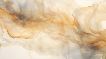 Beige, gold, ink watercolor smoke flow stain texture marble. generative AI.