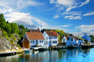 Fotobehang Norway. A resort city Kristiansand. The sixth-largest city in Norway.  © Victor