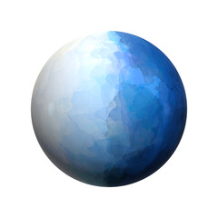 Ball in blue tones. Fantasies with balls. 3D.

