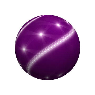 Colored ball with stars in lilac tones. Fantasies with balls.