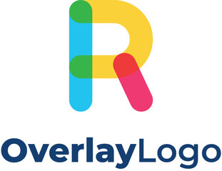 R Colorful Overlay Logo